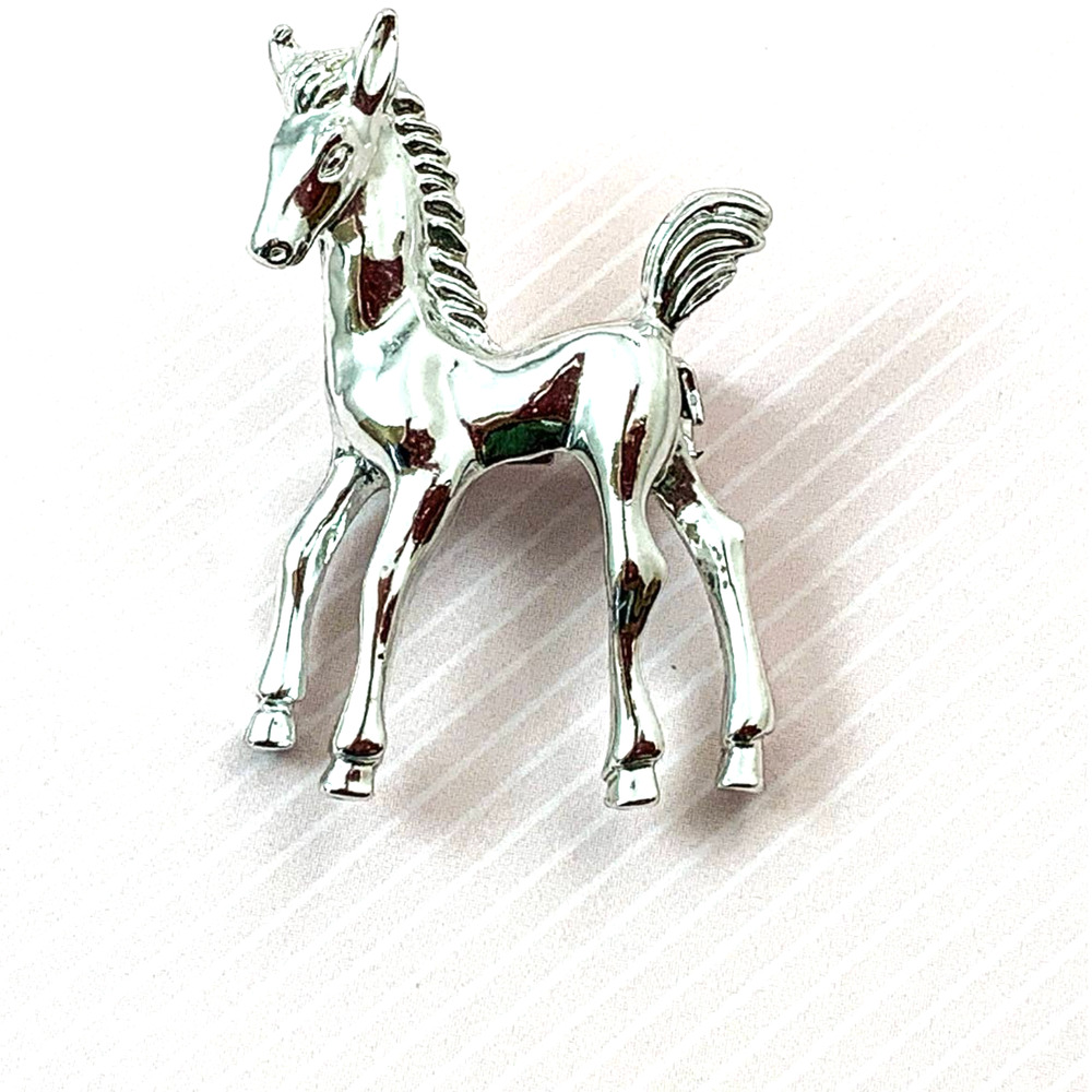 Vintage Silver-Tone Horse / Colt Pin - So Sweet!